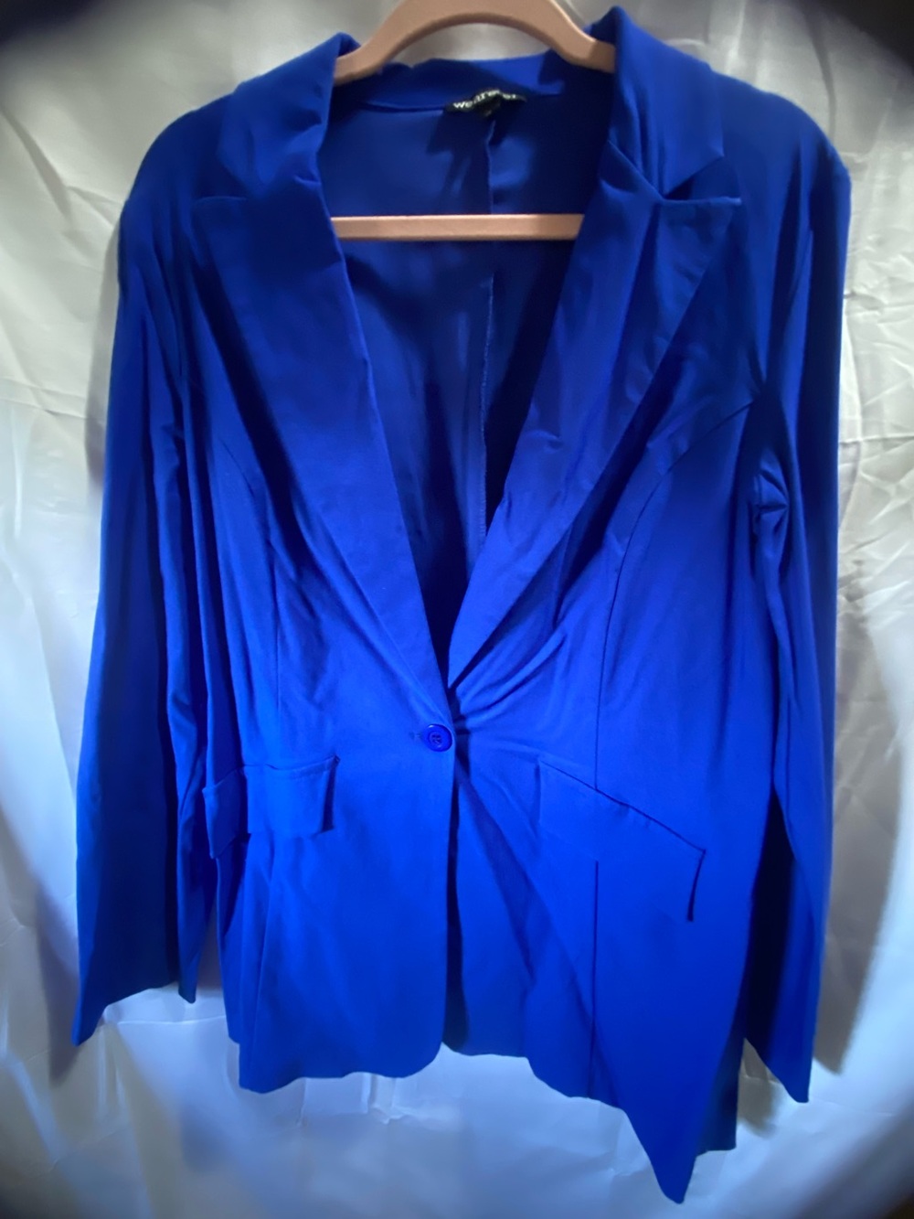 Royal Blue Women's Single-Button Blazer Jacket